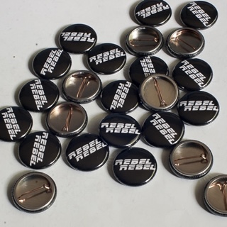 Rebel Rebel Black Button